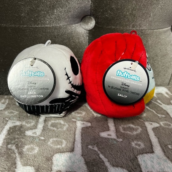 Disney Hallmark Nightmare Before Christmas Fluff Ball Ornaments - Picture 2 of 5